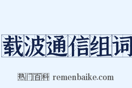 载波通信组词是什么意思的图片